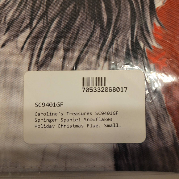 Springer Spaniel Dog Winter Snowflakes Small 10" X 15" Garden Flag - Picture 5 of 6